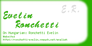 evelin ronchetti business card